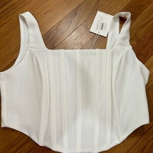 Aureum white corset top